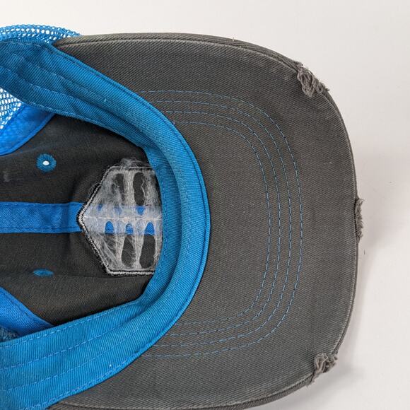 Idaho Trucker Hat "Whatever Floats Your Boat" Mesh Snapback Blue Gray One Size - Picture 15 of 16